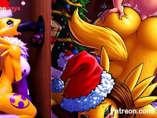 [GetFreeDays.com] DigiMon Hentai -   Renamon Super Big Tits Merry Christmas SEX Adult Leak March 2023-4