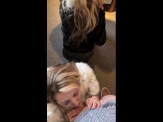 ErikaSwingz - Dual Blowjobs with TallGirlAlli ) She's over 6 feet tall - Orgy-0