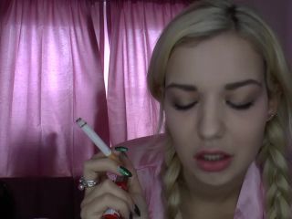 free xxx video 9 Bad Dolly – Smoking Pretty in Pink and Topless - jerk off instruction - big ass porn femdom feet-2