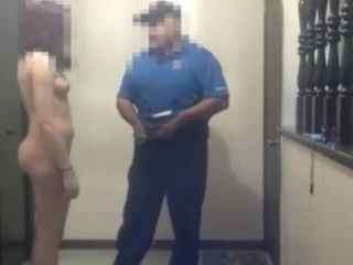 Delivery man gets a blowjob-9