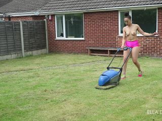 EllaDearest Topless Lawn Mowing - Voyeur Cams-0