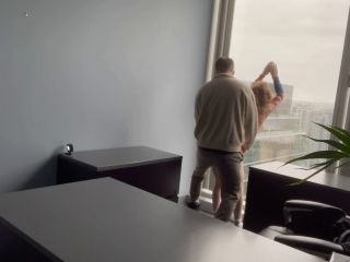 I Fuck My MILF BOSS Against Her Office Window-4