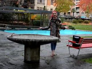 Online Fetish video Barefoot Urban Girls - RED-X barefoot in mud and icy water-6