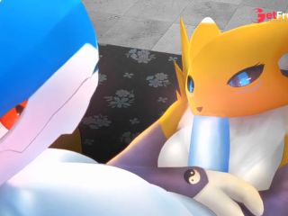 [GetFreeDays.com] ExVeemon Cums in Renamon Juicy Pussy - Digimon Porn Animation Adult Video May 2023-4