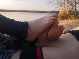 Public Footjob And Socksjob On The Beach 1080p – Oksifootjob | download film now | feet porn -8