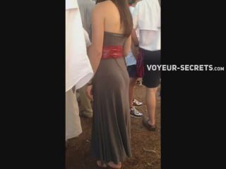 Hot ass covered with a long thin dress-6