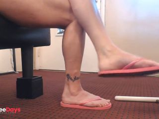 [GetFreeDays.com] ASMR Pink Striped Filthy Flip Flops Sex Stream June 2023-7