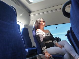 Exhibitionist Seduces MILF To Suck & Jerk His Dick In Bus Until He Cums-1