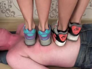 Goddess Bianca, Leila In Scene Stomping and Jumping in Sneakers UNDERSWEETWEIGHT female supremacy-7