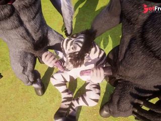 [GetFreeDays.com] Curvy Furry Zebra Monster Cock Double Penetration Yiff Threesome Porn Film March 2023-0