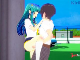 [GetFreeDays.com] Lum and I have intense sex on the rooftop. - Urusei Yatsura 2022 Hentai Porn Film October 2022-3