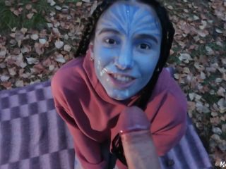 Cute Neytiri from Pandora Tastes my Cum avatar Cosplay Foot!-9