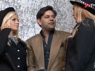 [GetFreeDays.com] Two blonde milf police officers arrest a guy and take him to the back alley for a threesome Sex Leak May 2023-1