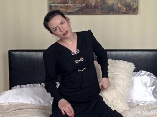 In her finest dress, Lucia tells a tale and strips Milf!-2