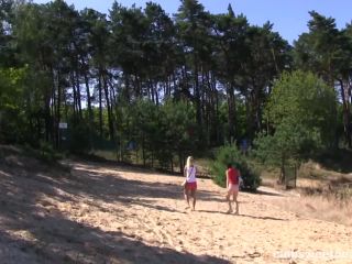 Sara and Ester fucking on public nude beach public -0