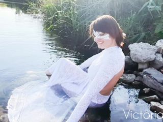 Victoria Wet - masturbation in the lake - fingering out - Outdoors-0