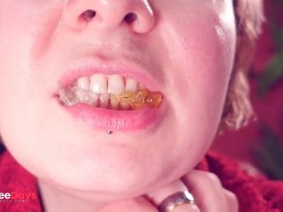 [GetFreeDays.com] ASMR eating jelly teddybears candies. Chewing. Mouth Close-up. Adult Film April 2023-4