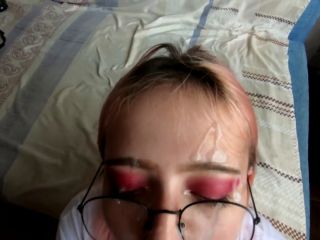 Schoolgirl Making a Blowjob ⁄ CUM ON GLASSES Clem Pie 720p - Pie-9