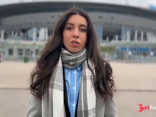 [GetFreeDays.com] Fucked a football fan in a public stadium toilet and filled her face with cum - Public Cumwalk Porn Film March 2023-0