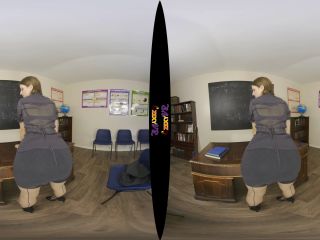 VR School Teacher Strips Down To Her Stockings & Suspenders-0