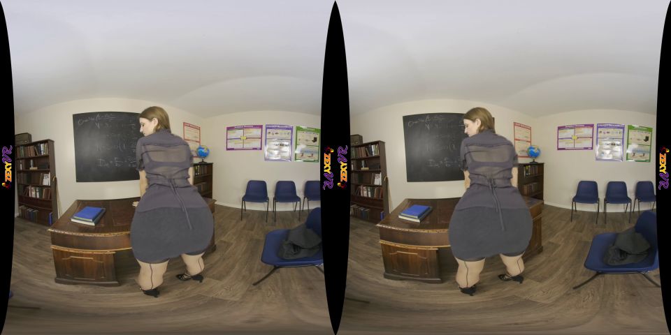 VR School Teacher Strips Down To Her Stockings & Suspenders