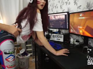 Overwatch D.VA having a quickie while gaming – Miss Banana on teen -6
